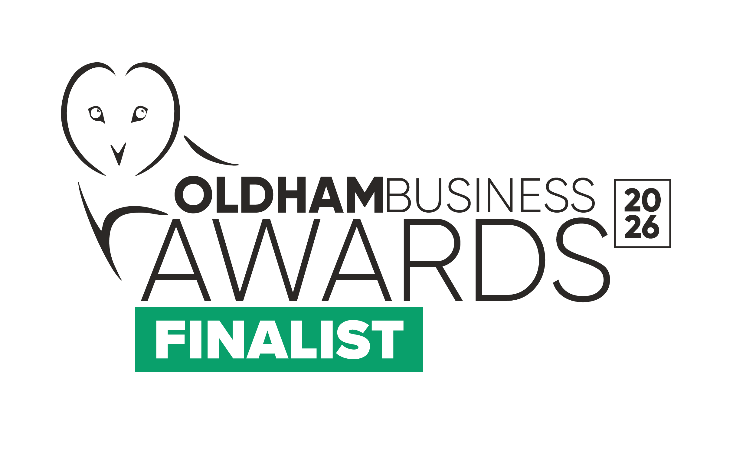 Oldham Business Awards 2026 Finalist logo.